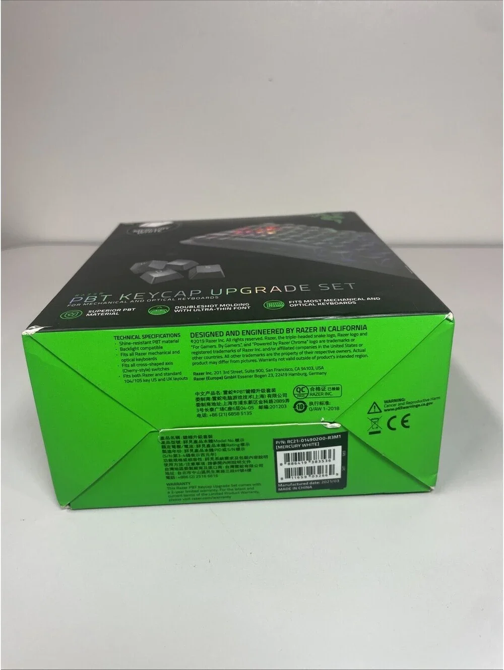 Razer PBT Keycap Upgrade Set Mercury White
